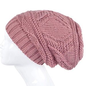🎀 Blush Pink Knit Slouchy Beanie